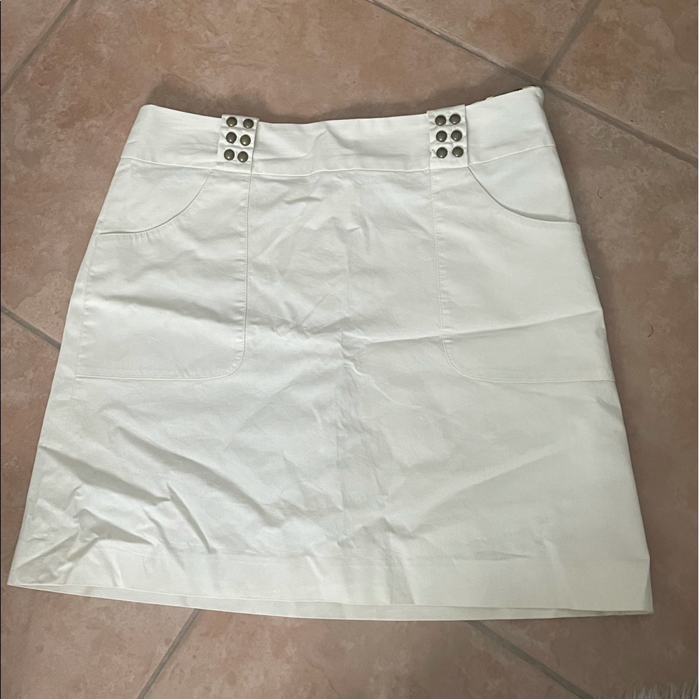 MILLY MINI SKIRT 2 CREAM STUDDED